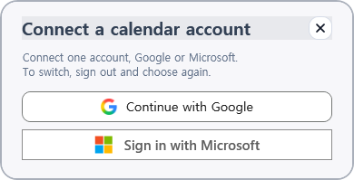 Choose Google or Microsoft